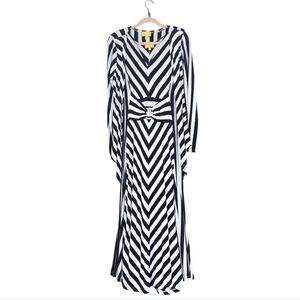Liz Lange Maxi Dress with Cardigan Black and white size large